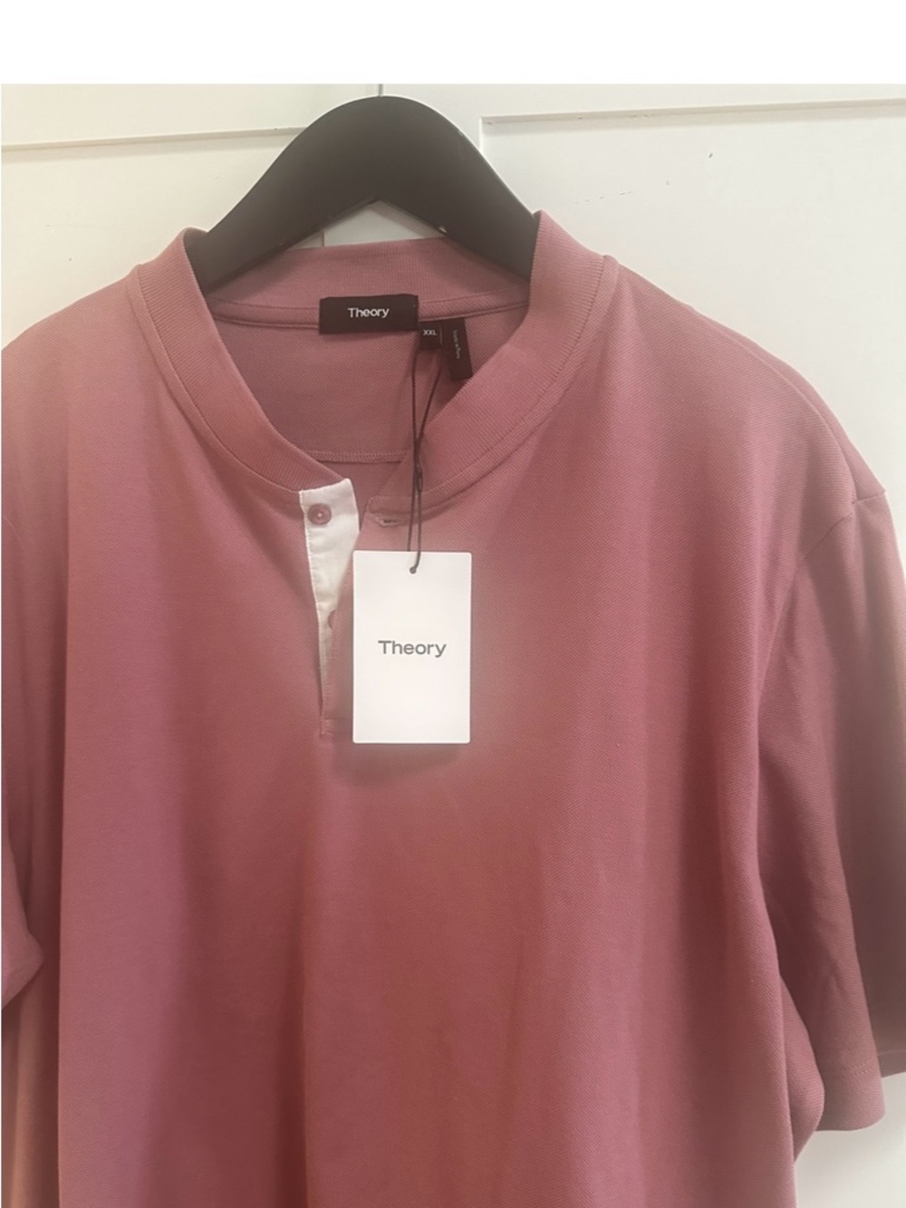 Theory Men’s Dusty Rose Short-Sleeve Henley